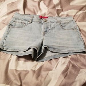 Wax jean shorts
